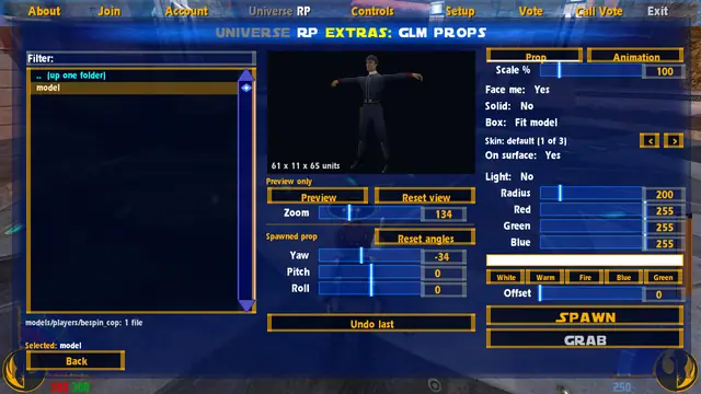 GLM Props: a .glm model as a prop