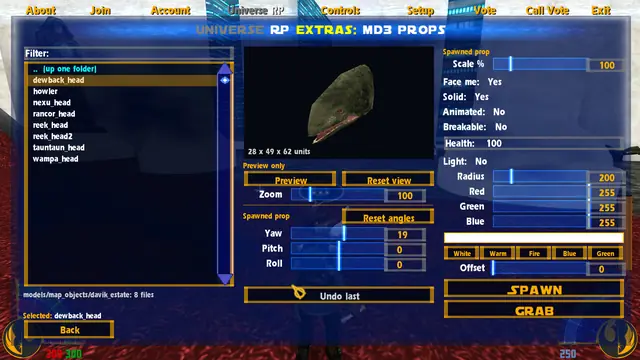MD3 Props: browsing a folder of models